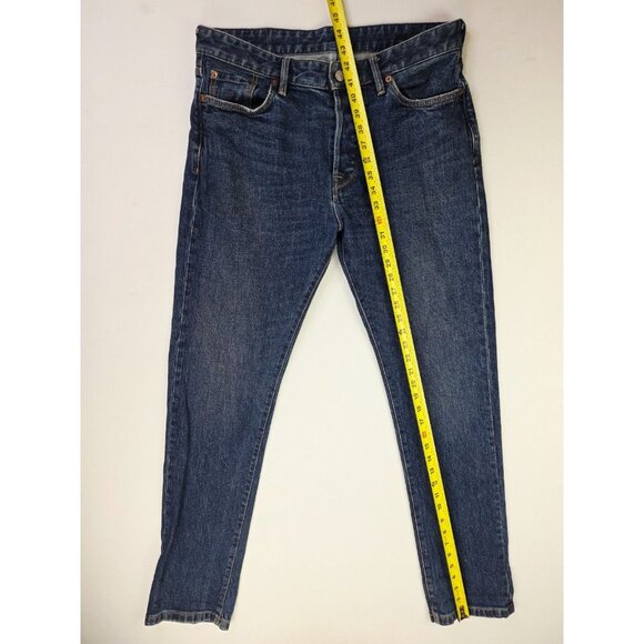 Buck Mason Size 34x34 Maverick Slim Button Fly Blue Double Dipped Denim Jeans - Picture 13 of 13